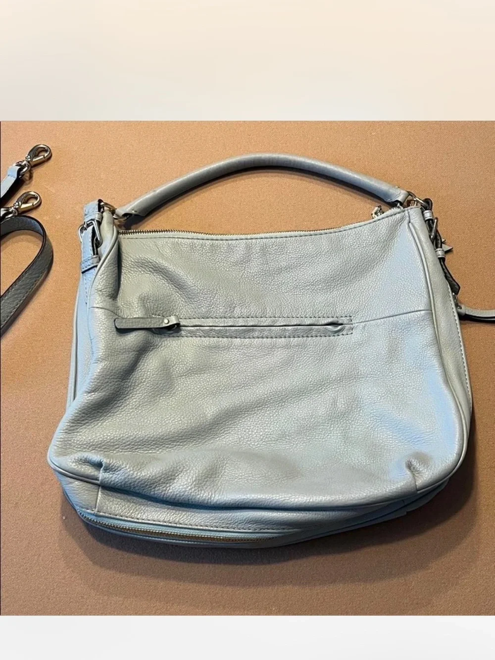 Soft Blue Leather Kate Spade Bag - Classic Women's Handbag